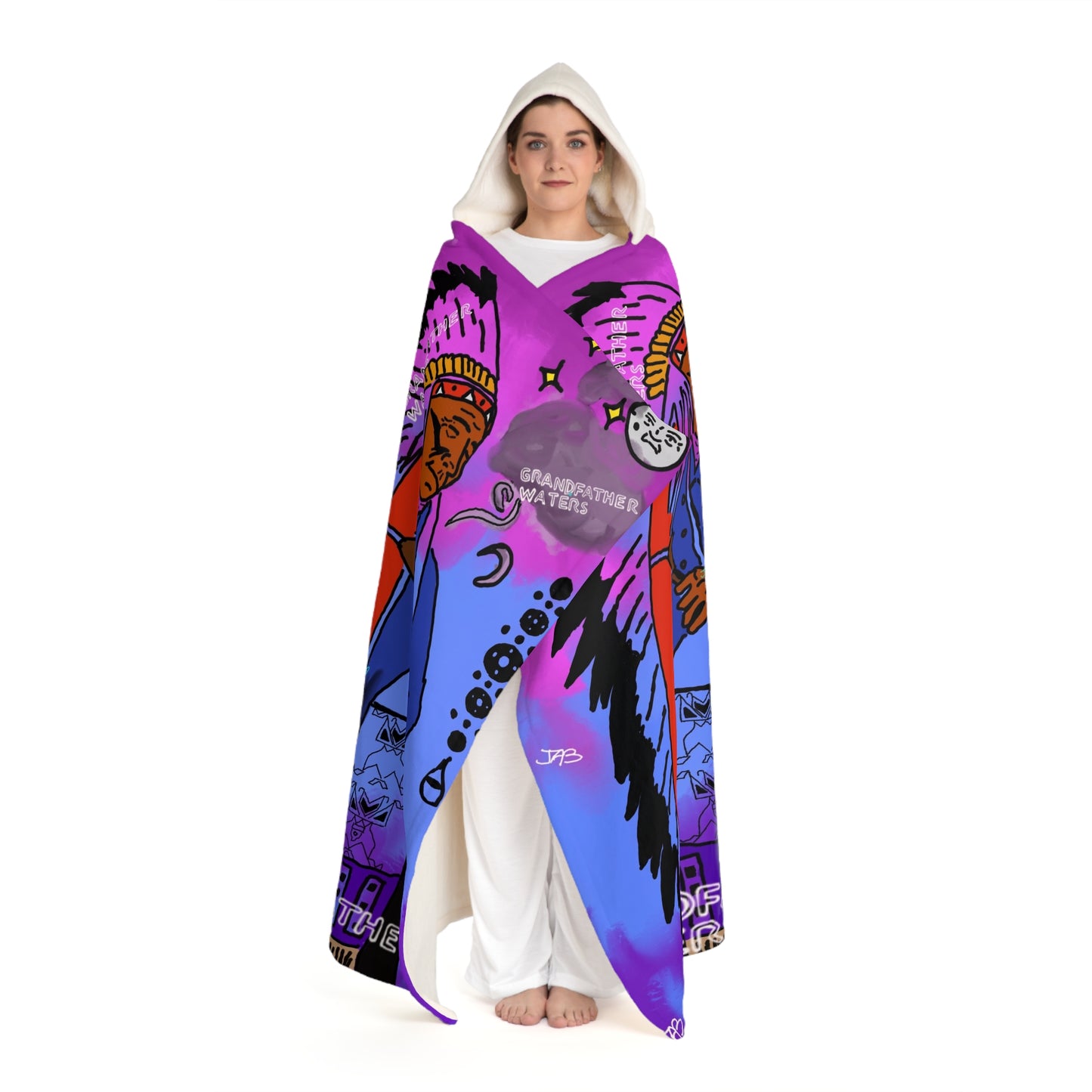 Hooded Sherpa Fleece Blanket
