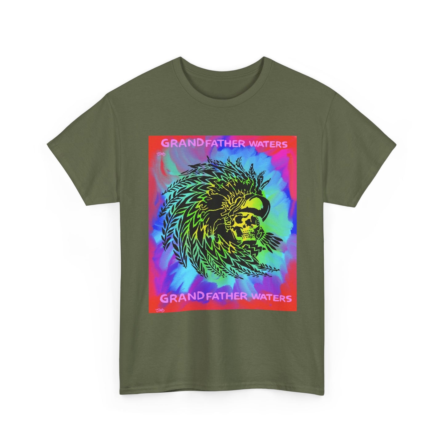 Native American Artwork T-Shirt — 'Grandfather Waters' by James Bullock