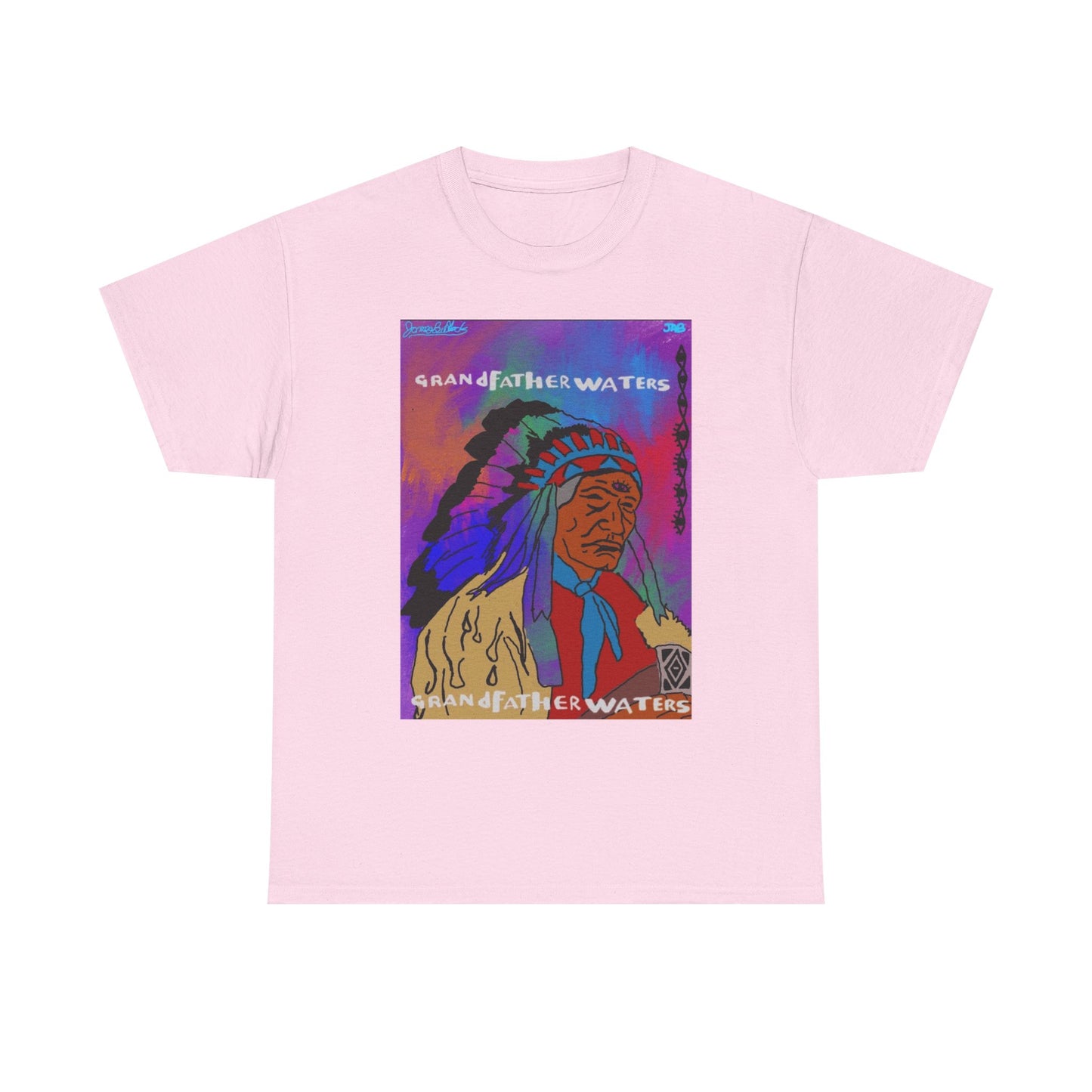 Graphic Tee — 'Grandfather Waters' Native Chief Portrait Art T-Shirt