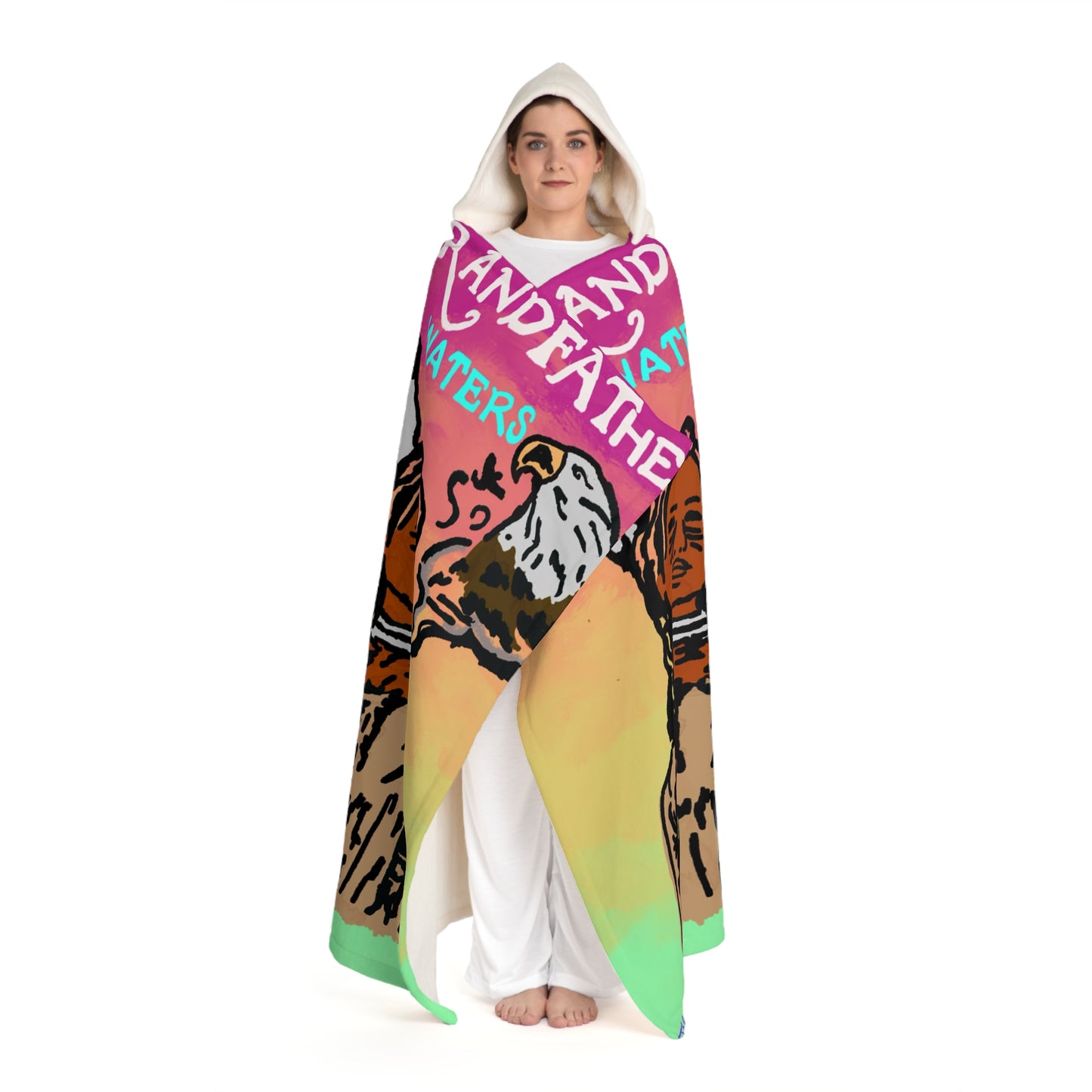 Hooded Sherpa Fleece Blanket