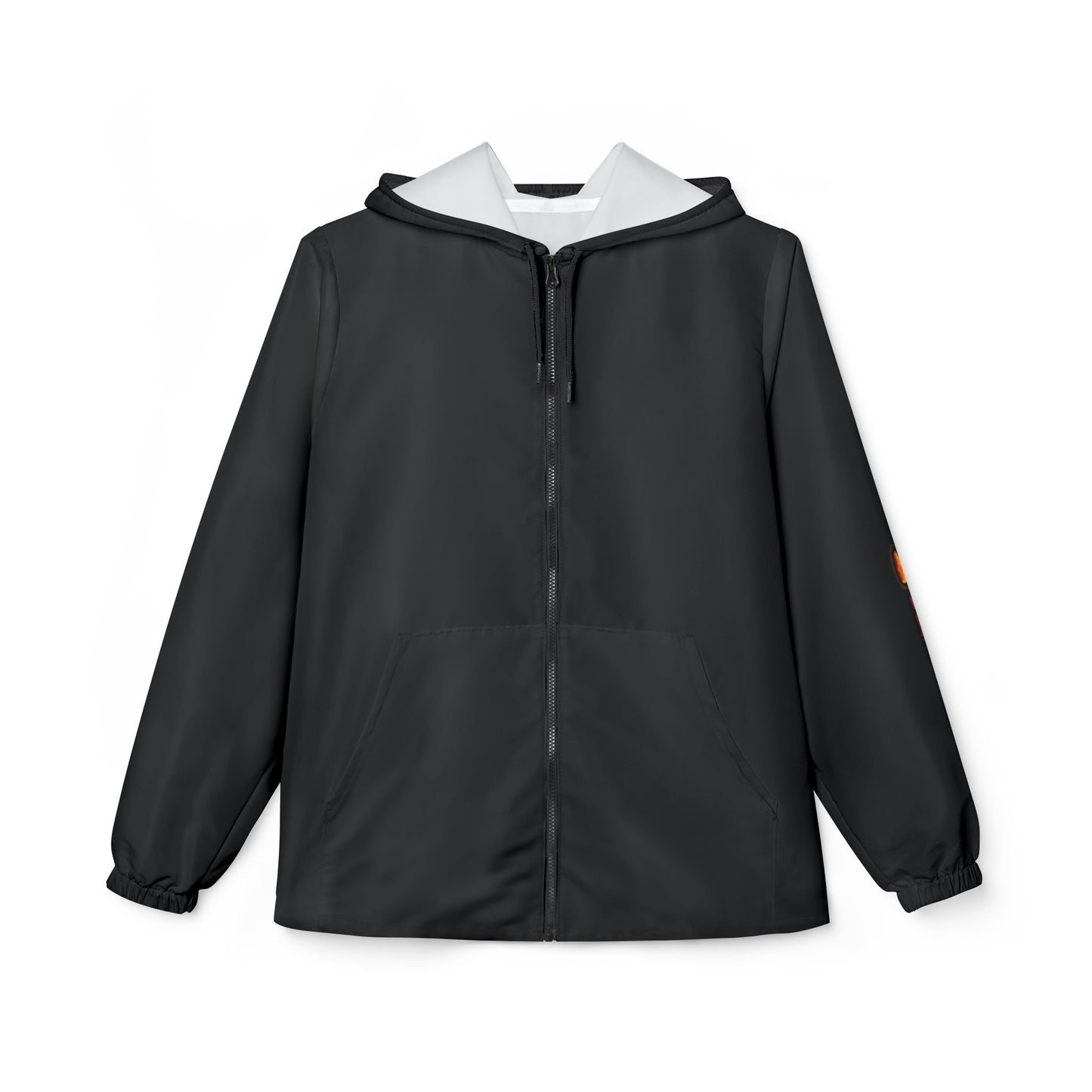 Windbreaker Jacket — 'Grandfather Waters' Native Headdress Print Hooded Windbreaker
