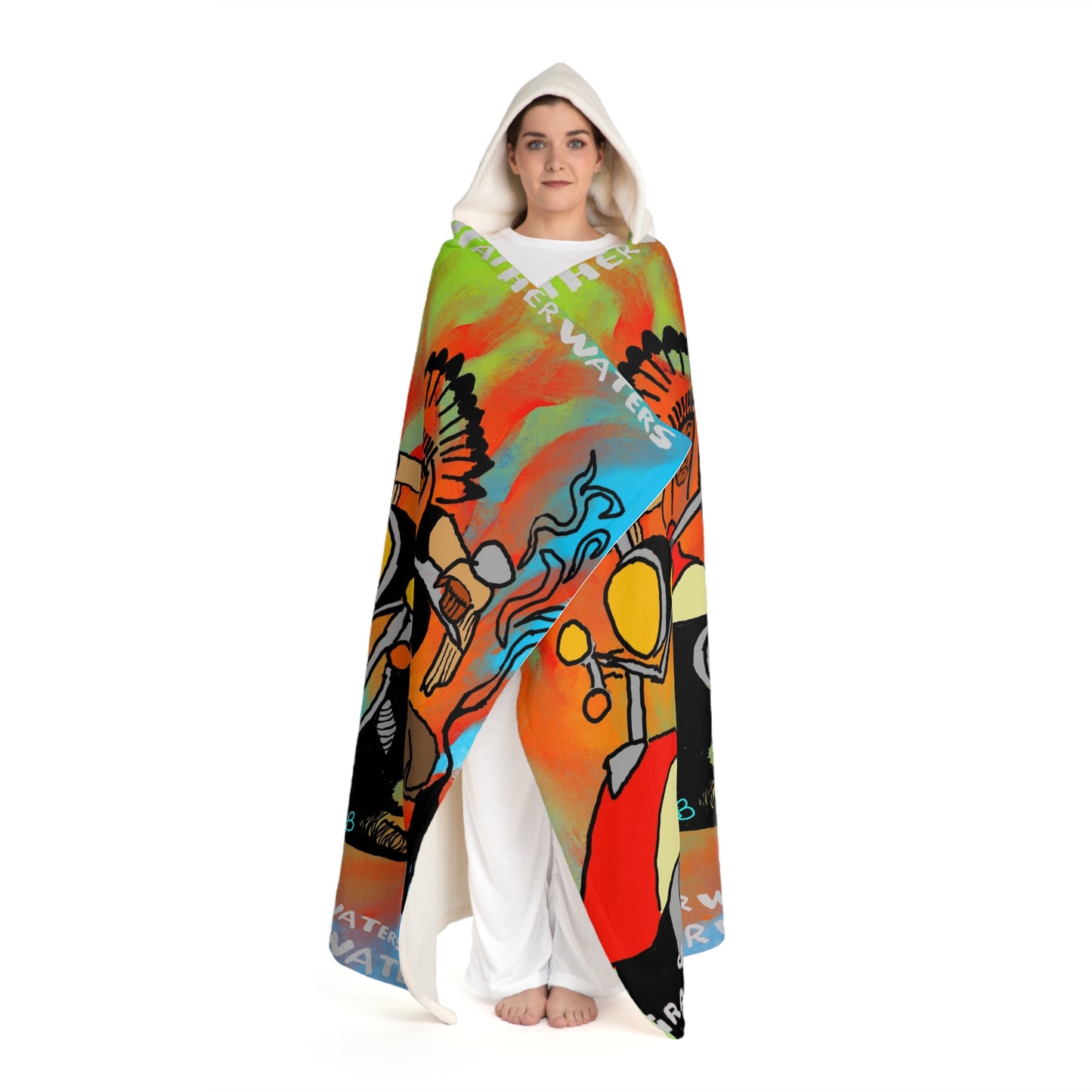 Hooded Sherpa Fleece Blanket