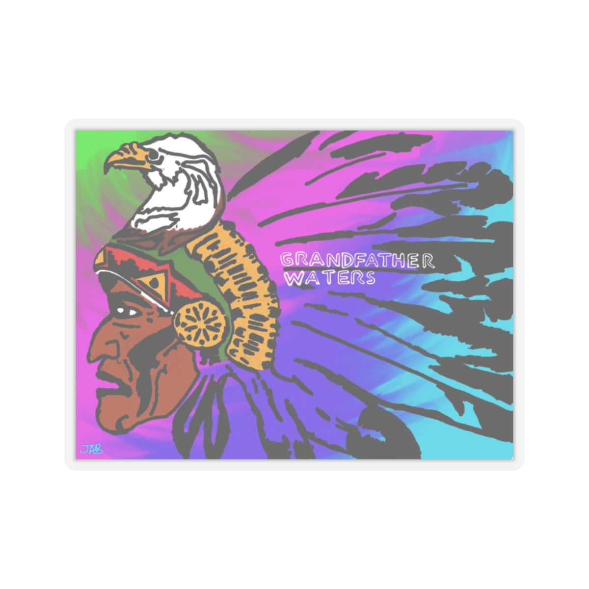 Stickers - Grandfather Waters Native American Design