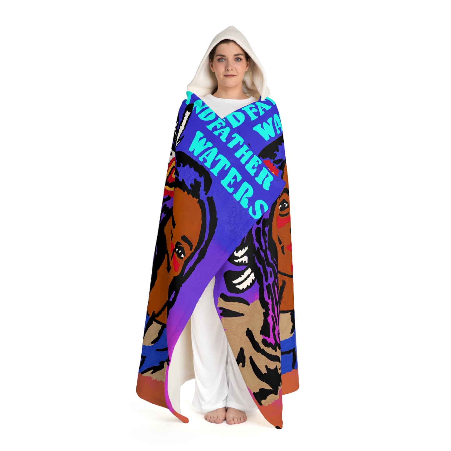 Hooded Sherpa Fleece Blanket