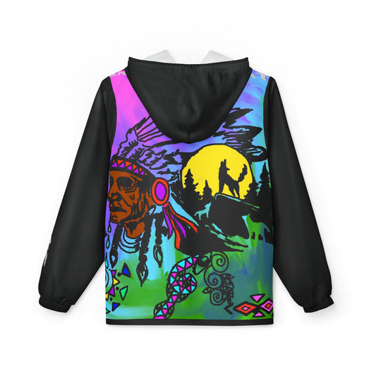 Windbreaker Jacket — Psychedelic Native Spirit Hooded Windbreaker
