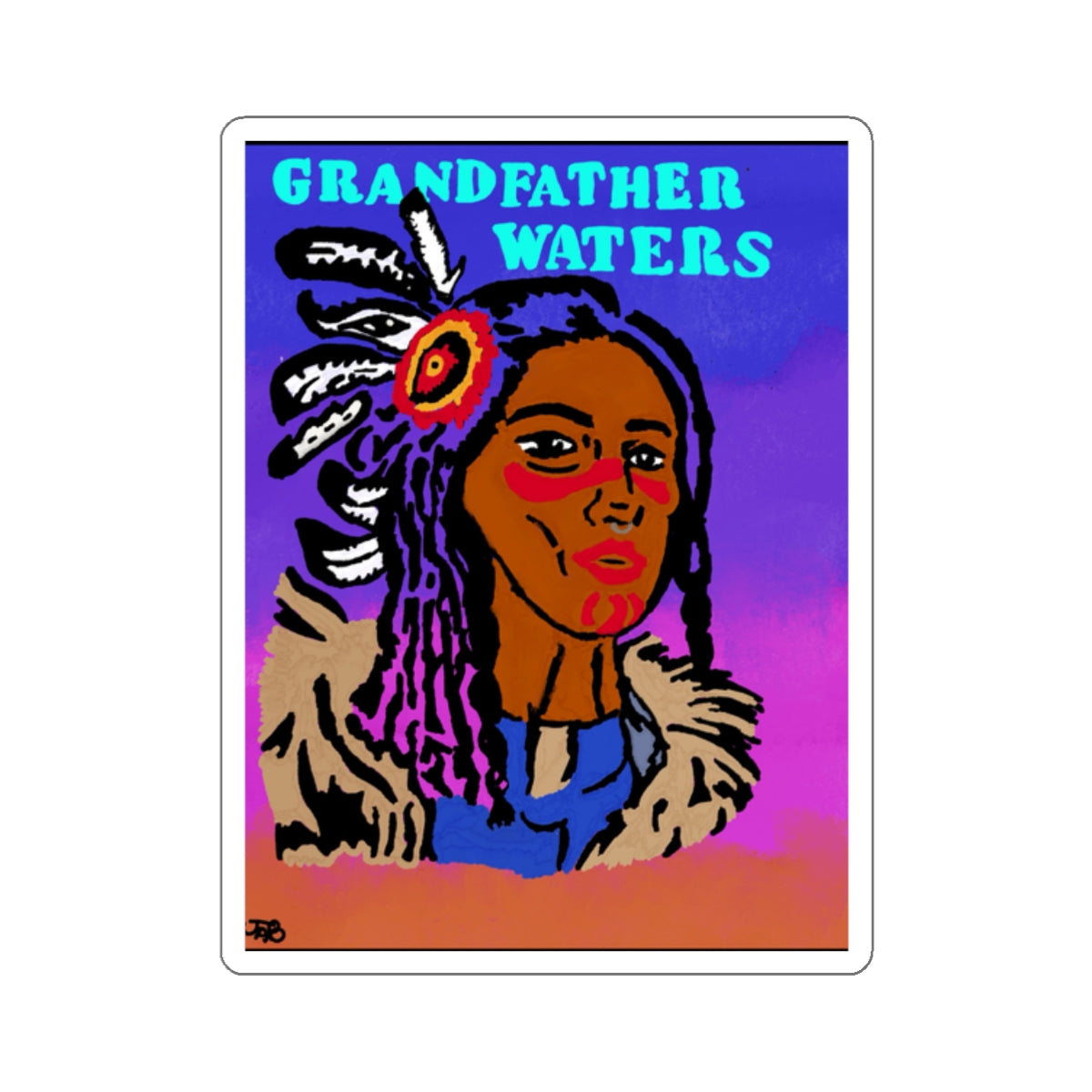 Stickers Grandfather Waters Native American Design