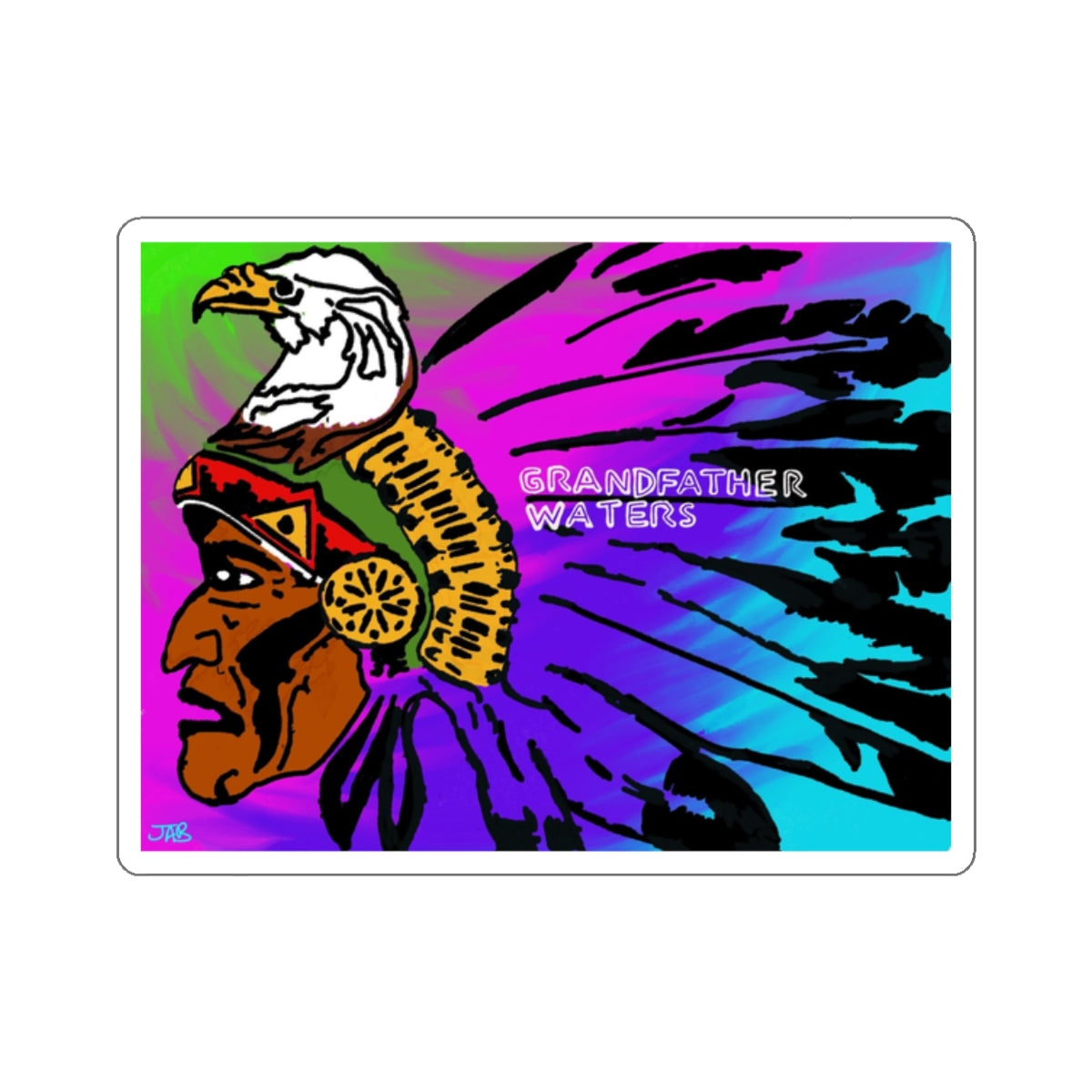 Stickers - Grandfather Waters Native American Design