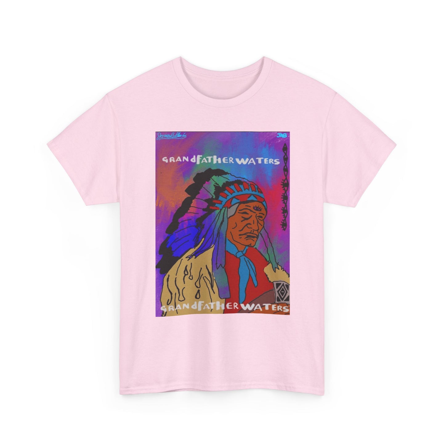Graphic Tee — 'Grandfather Waters' Native Chief Portrait Art T-Shirt