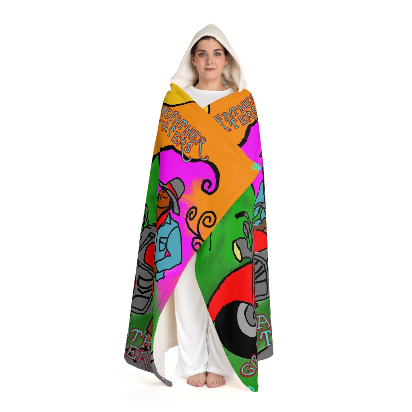 Hooded Sherpa Fleece Blanket