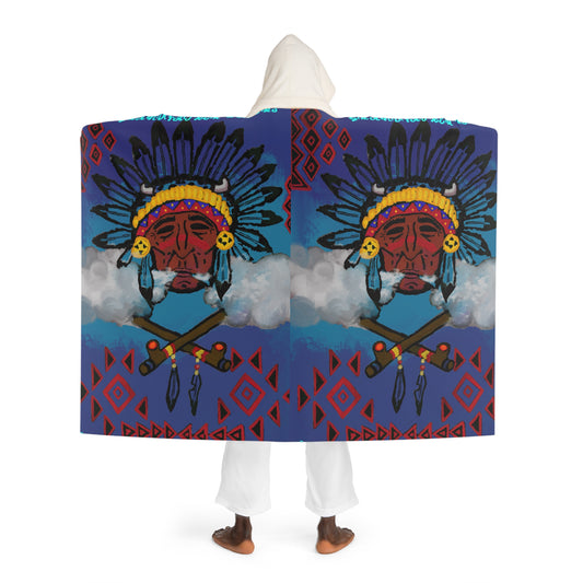 Hooded Sherpa Fleece Blanket