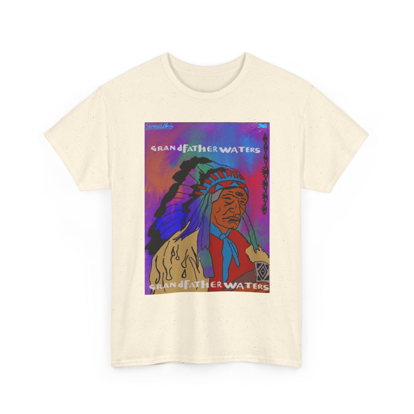 Graphic Tee — 'Grandfather Waters' Native Chief Portrait Art T-Shirt