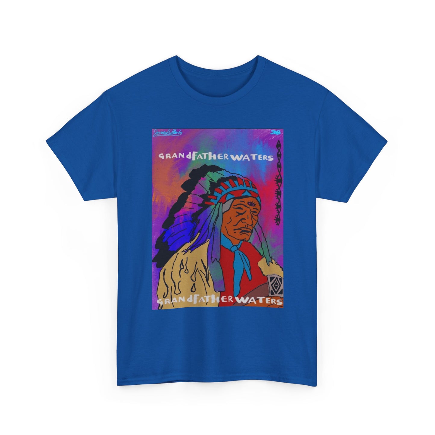 Graphic Tee — 'Grandfather Waters' Native Chief Portrait Art T-Shirt